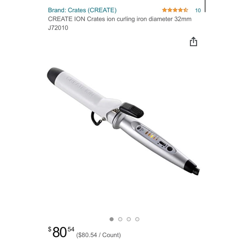 Japanese CREATE ION Crates ion 1.25” curling iron